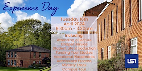 Experience Day - Tuesday 16th April 2024