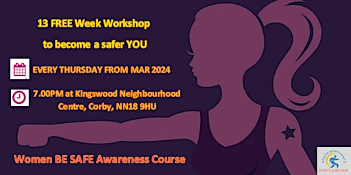 FREE Women's Keep Fit & Self Defence  Corby Course - 13 Weeks  primärbild