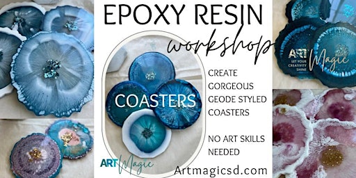 Imagem principal do evento Geode Coasters: Epoxy Resin Art