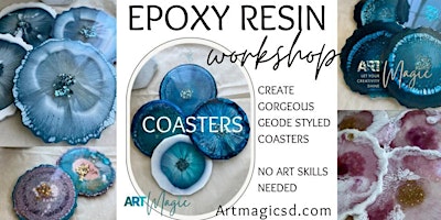 Imagem principal de Geode Coasters: Epoxy Resin Art