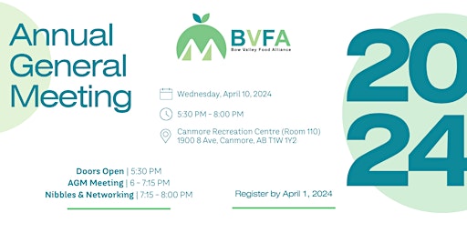 Primaire afbeelding van Bow Valley Food Alliance - 2024 Annual General Meeting