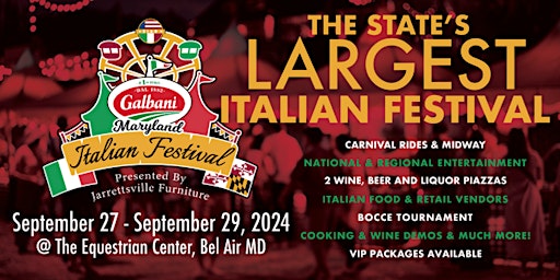 The Galbani Maryland Italian Festival primary image