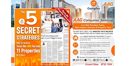 Exclusive Property Investment Seminar: "Turn One HDB Flat into 11 Properties in Just 6 Years!