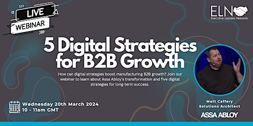 5 Digital Strategies for B2B Growth Webinar primary image