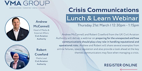 Crisis Communications | Lunch & Learn Webinar | Thursday 21st March