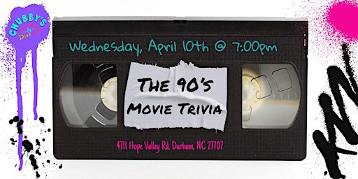 Imagem principal de 90’s Movies Trivia at Chubby’s Tacos Durham