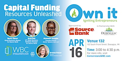 OWN IT: CAPITAL FUNDING RESOURCES UNLEASHED; presented by 1st Source Bank primary image