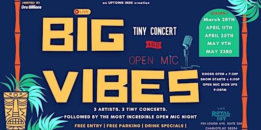 Imagem principal de BIG VIBES, tiny concert & Open Mic