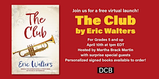 Primaire afbeelding van Virtual Book Launch: The Club by Eric Walters