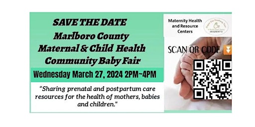 Imagem principal do evento Marlboro County  Maternal & Child  Health  Community Baby Fair