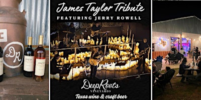 JAMES TAYLOR TRIBUTE ft. Jerry Rowell-- plus great TX wine & craft beer! primary image