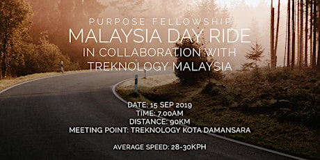 PURPOSE Fellowship Malaysia Day Ride primary image