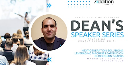Dean's Speaker Series featuring Cuneyt Akcora primary image