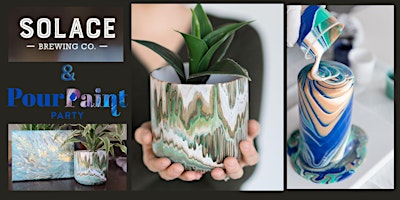 Ceramic Planter & Canvas Acrylic Pouring Event primary image