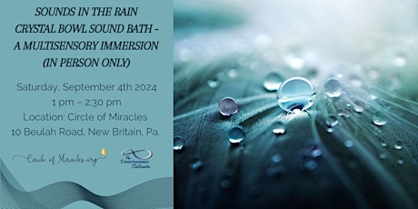 Sounds In The Rain Crystal Bowl Sound Bath - A Multisensory Immersion