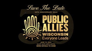 Imagem principal do evento 30th Anniversary Gala: A Celebration of Public Allies Wisconsin