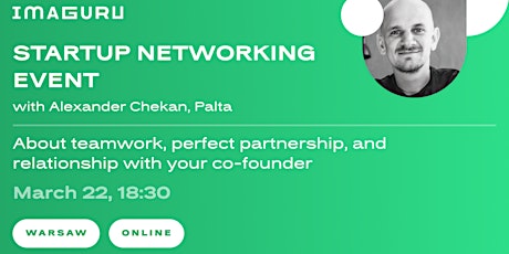 Hauptbild für Startup Networking event with Alexander Chekan, Palta Partner&Chief ofStaff