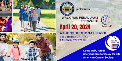 Primaire afbeelding van Relay for Life  - Walk, Run and Bike Ride (Athens, TN)