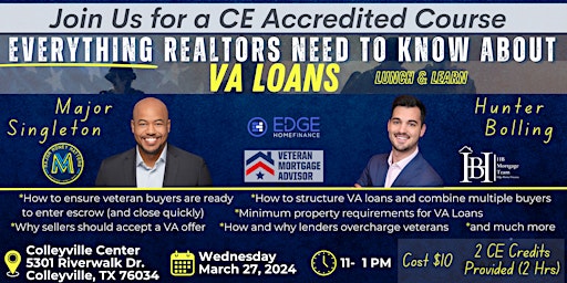 Everything Realtors Need to Know About VA Loans (Texas CE Accredited Course) primary image