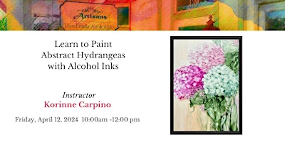 Imagem principal do evento Learn to Paint Abstract Hydrangeas with Alcohol Inks