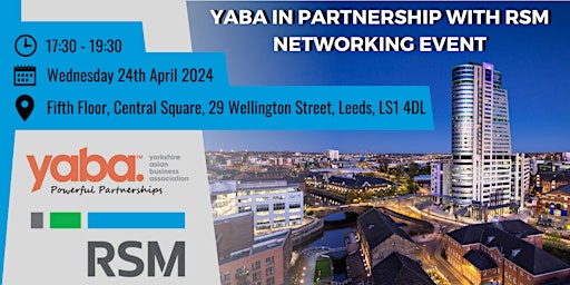 Hauptbild für YABA in Partnership with RSM Networking Event