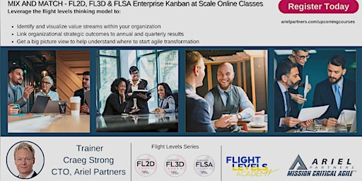 Hauptbild für FL2D, FL3D & FLSA: Enterprise Kanban at Scale - MIX OF TWO FLIGHT LEVELS