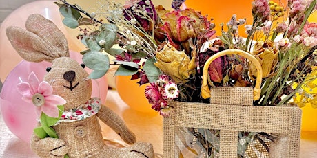 Spring Easter Dried Flower Jute Bag Arrangment Workshop with Afternoon Tea