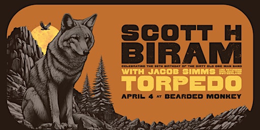 Imagem principal do evento Scott H. Biram's 50th Birthday  w/ special guest torpedo & Jacob Simms