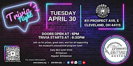 3rd Annual Trivia Night with IWASM and Southern Tier Brewing