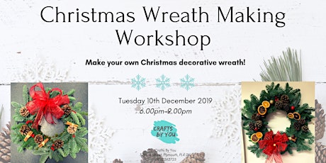 Christmas Wreath Making Workshop with mulled wine and festive treats primary image