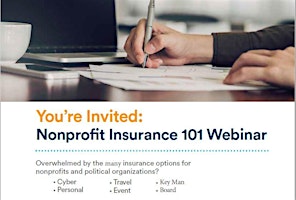 Imagem principal do evento Insurance for NonProfits and Advocacy Organizations