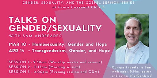 Imagem principal do evento Gender, Sexuality, and the Gospel: Topical talks with Sam Andreades