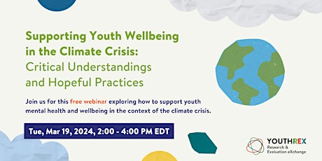 Supporting Youth Wellbeing in the Climate Crisis primary image