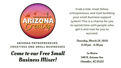 Arizona Creates March Small Business Mixer