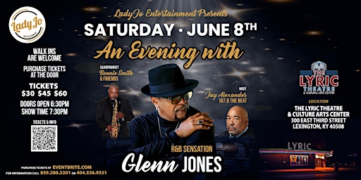 Primaire afbeelding van R&B SENSATION GLENN JONES IN CONCERT!  PRESENTED BY LADYJO ENTERTAINMENT