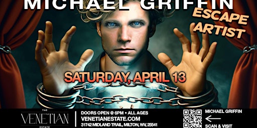 Imagem principal do evento See Michael Griffin Escapes Live! - The Venetian Estate