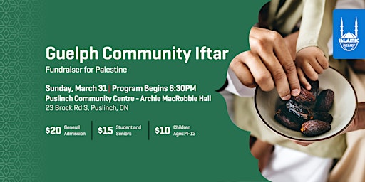 Hauptbild für Community Iftar and Fundraiser for Palestine|Guelph, Ontario