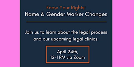 Know Your Rights: Name & Gender Marker Change Workshop