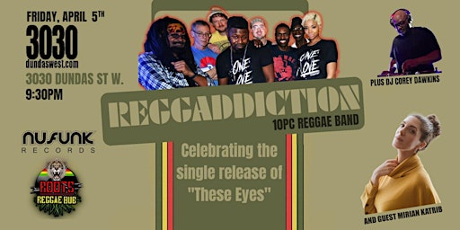 Primaire afbeelding van Reggaddiction (10pc Band) & DJ Corey Dawkins