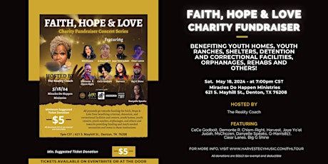 Faith, Hope & Love Charity Fundraiser Concert - Denton, TX