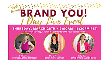 Primaire afbeelding van BRAND YOU! 1 Day Live Event March 28,2024