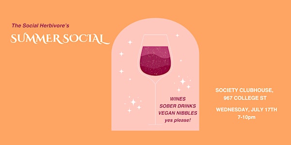 Vegan Summer Social: Wines, Sober Drinks & Vegan Nibbles