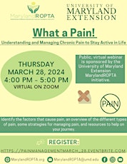 What a Pain! Understanding and Managing Chronic Pain to Stay Active in Life