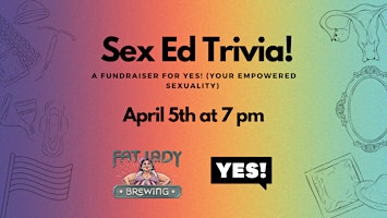 Hauptbild für Fundraising Sex Ed Trivia Night at Fat Lady Brewing
