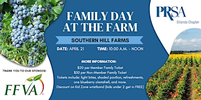 Imagem principal do evento PRSA Orlando Family Day at the Farm