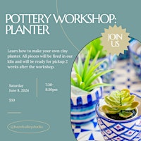 Pottery workshop: Planters primary image