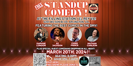 Standup Comedy Night at El Rey with the DMV's best Comedians! FREE! primary image