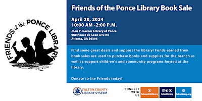 Imagem principal do evento Friends of the Ponce Library Book Sale