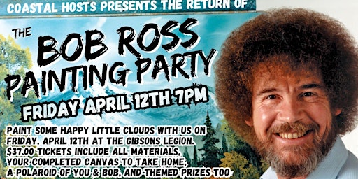 Imagen principal de BOB ROSS PAINT PARTY at the Gibsons Legion