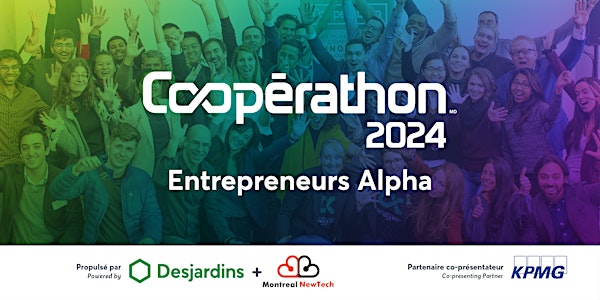 Coopérathon 2024 • Entrepreneurs Alpha